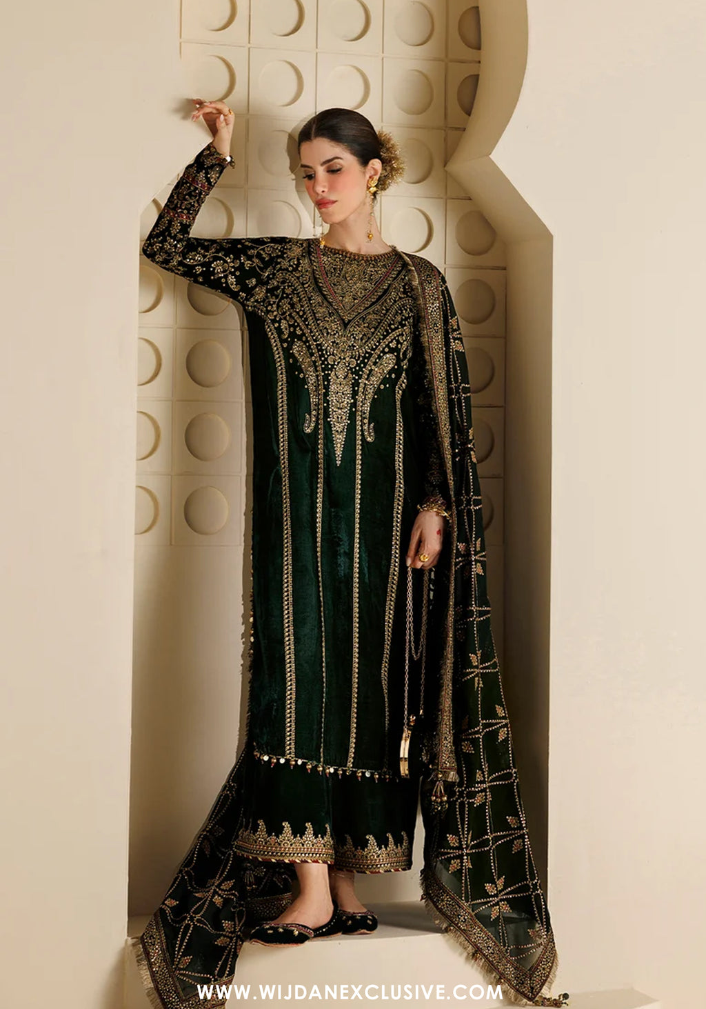Chandni by Jazmin | Unstitched Embroidered Velvet Formal Collection - 2026 (D-07)