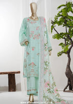 Bin Saeed Stitched 3pc Luxury Embroidered Jacquard Collection - 2026 (D-07)