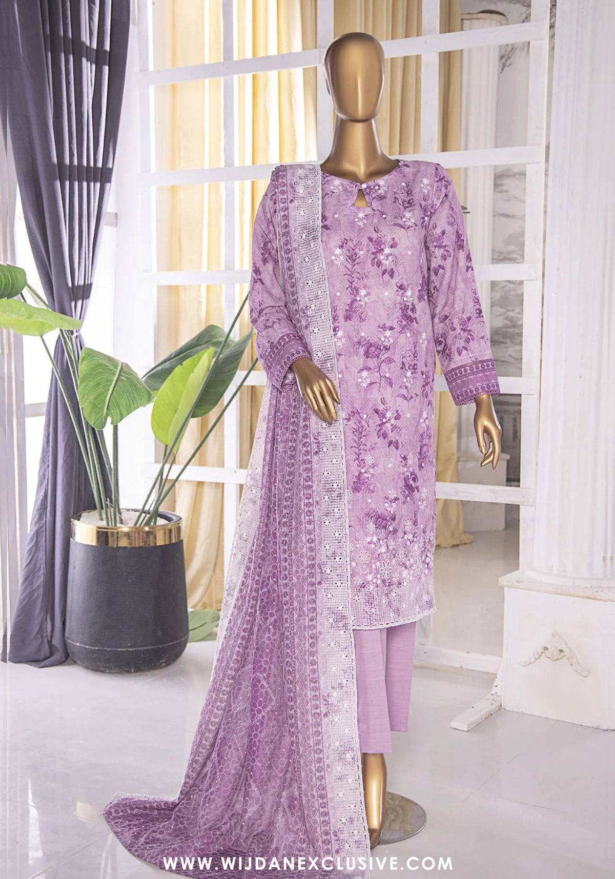 HZ Khaddar Unstitched Embroidered Chikankari Collection - 2025 KEC-108