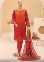 HZ Chunri Embroidered Digital Printed Lawn Collection D-07