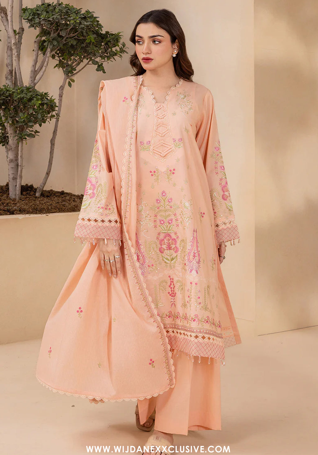 Zellburry Unstitched 3pc Printed & Embroidered Lawn Collection - 2026 (WUS-  0714)