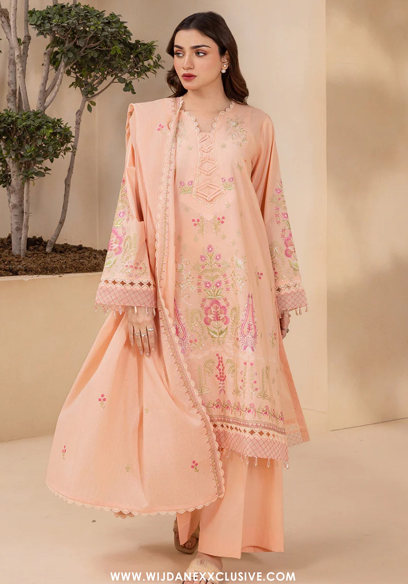 Zellburry Unstitched 3pc Printed & Embroidered Lawn Collection - 2026 (WUS-  0714)