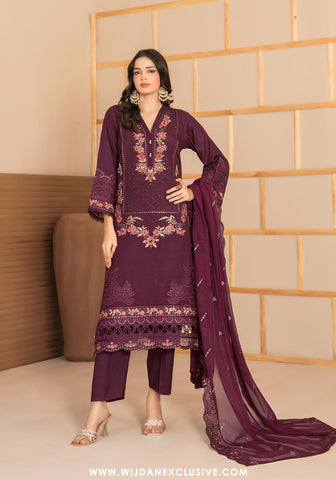 Tawakkal Mahani Semi-Stitched Fancy Embroidered Collection - 2025 D-4314