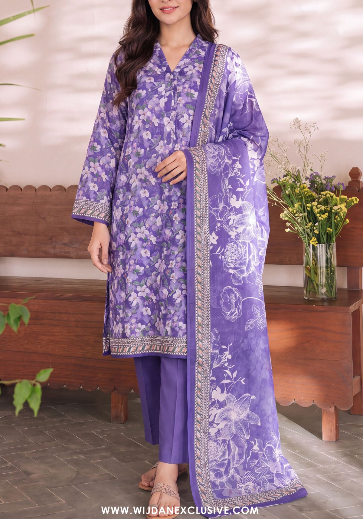 VS Daman Unstitched Exclusive Cambric Printed Vol-01 Collection - 2026 (D-958)