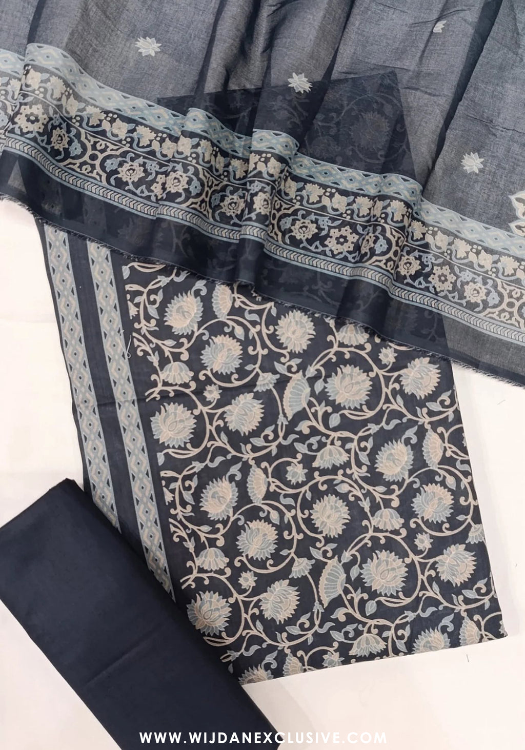 Bin Saeed Unstitched 3PC Digital Printed Cambric Collection - 2025 D-07