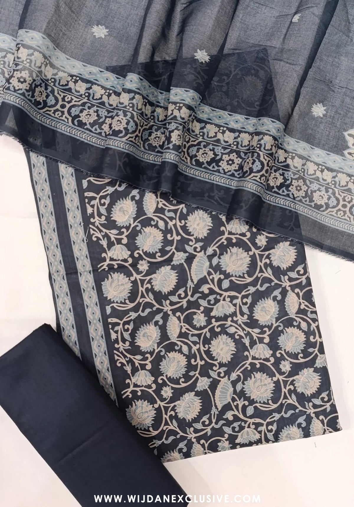 Bin Saeed Unstitched 3PC Digital Printed Cambric Collection - 2025 D-07