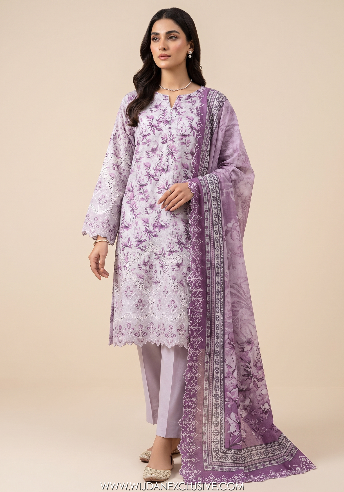 Bin saeed Unstitched Embroidered Vol-02 Collection - 2026 (D-07)