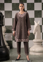 Allure by Wijdan | Stitched 2pc Embroidered Lawn Collection - 2026 (D-07)