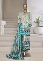 Sadabahar Stitched Printed Shimmered Cambric Summer Collection - 2025 (Sea Green)