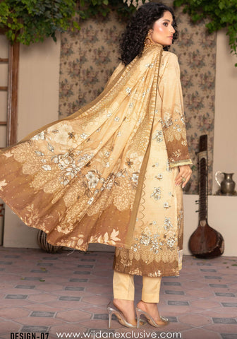 Masooma 3pc Digital Bana Doria Festive Emb Collection'25 D-07
