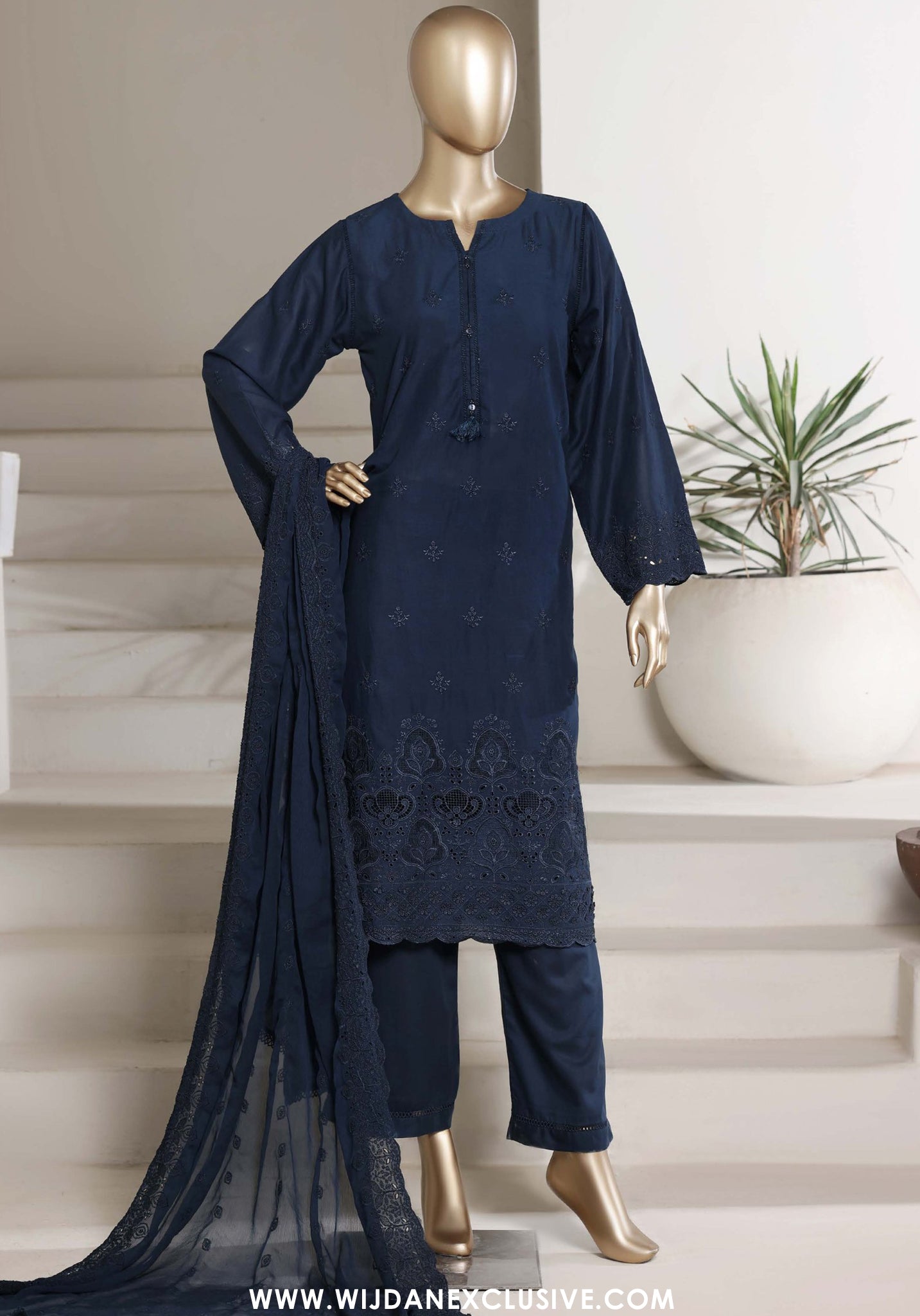 Sadabahar Chikankari Stitched Laser Work Vol-II Collection - 2026 (D-07)