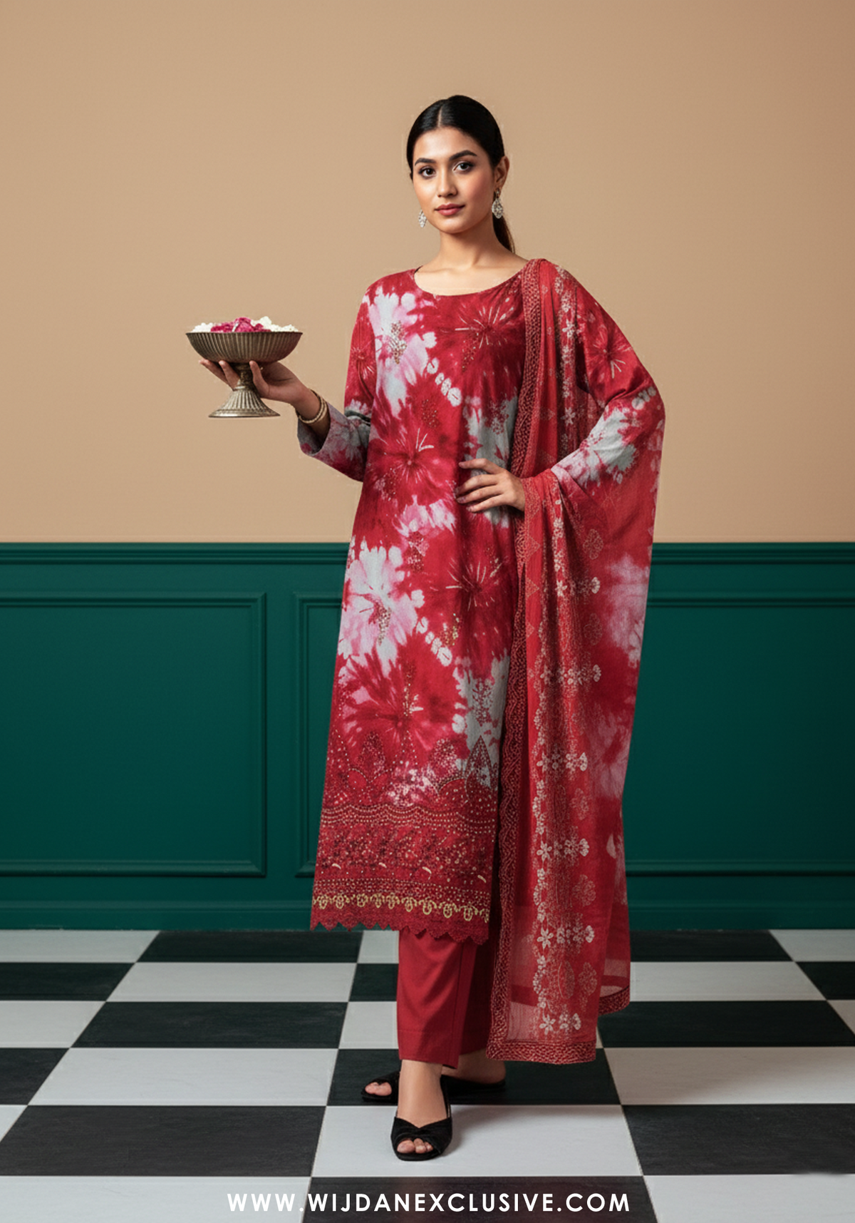 Abrish By Sobia Waseem | Unstitched Doriya Linen Embroidered Collection - 2025 D-08