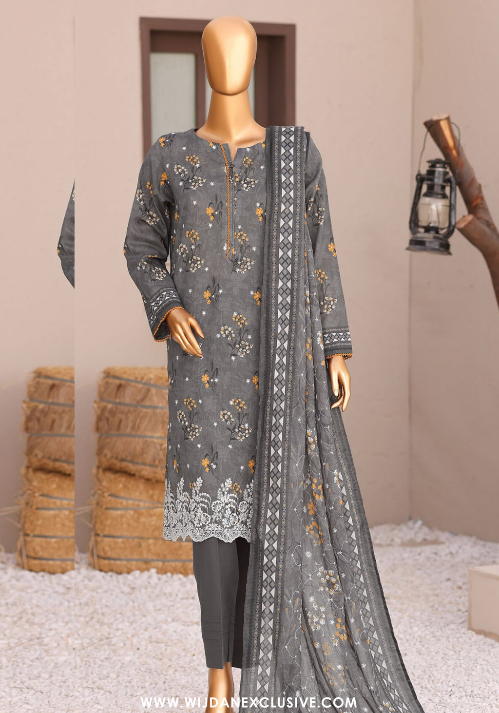 Elite by HZ Textile | Unstitched Embroidered Lawn Collection - 2026 (EC-1281)