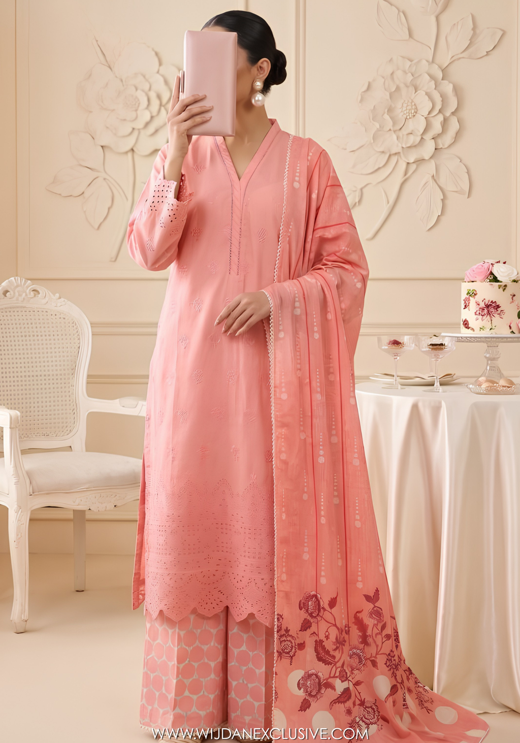 Neesha by Amna Khadija | Stitched 3pc Embroidered Collection - 2026 (D-07)