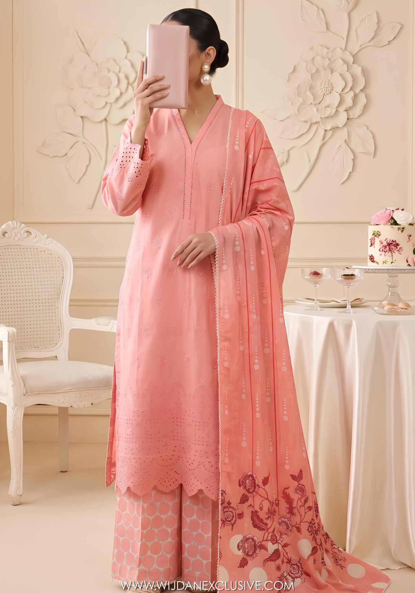 Neesha by Amna Khadija | Stitched 3pc Embroidered Collection - 2026 (D-07)