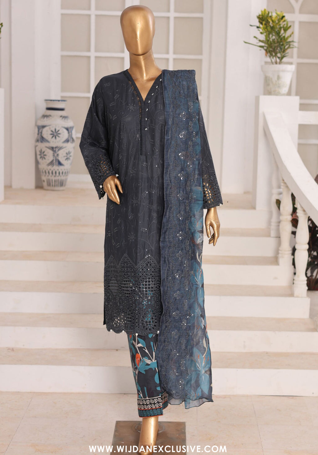 Aifa Dynasty Chikankari Unstitched Luxury Lawn Collection - 2026 (D-07)