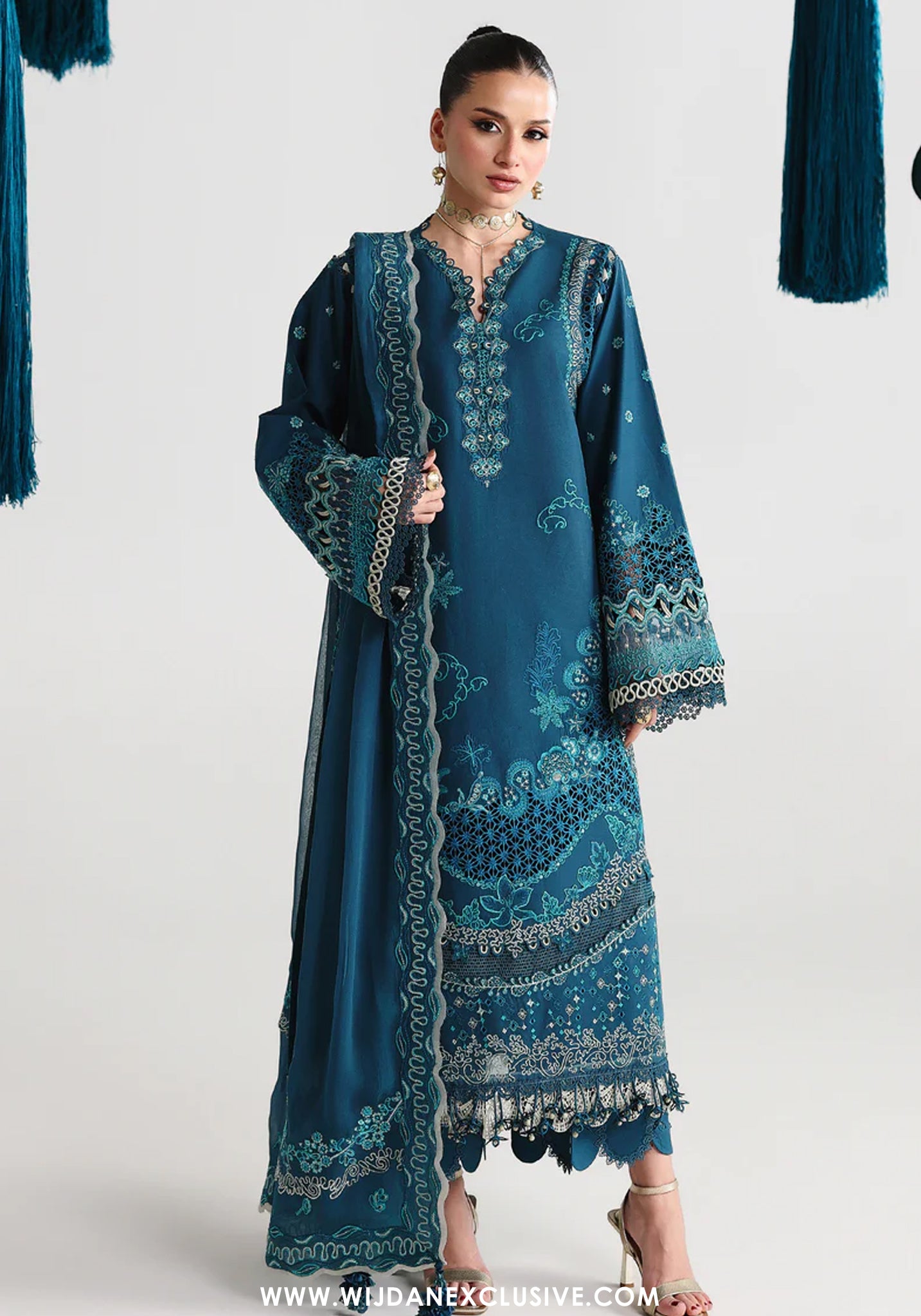 Qalamkar Unstitched Embroidered Festive Lawn Collection - 2026 (KAISA)