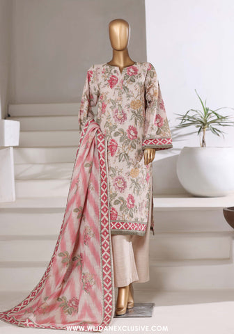 Sadabahar Stitched Printed Khaddar Shimmer Collection - 2025 (VANILLA)