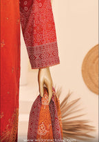 HZ Chunri Embroidered Digital Printed Lawn Collection D-07