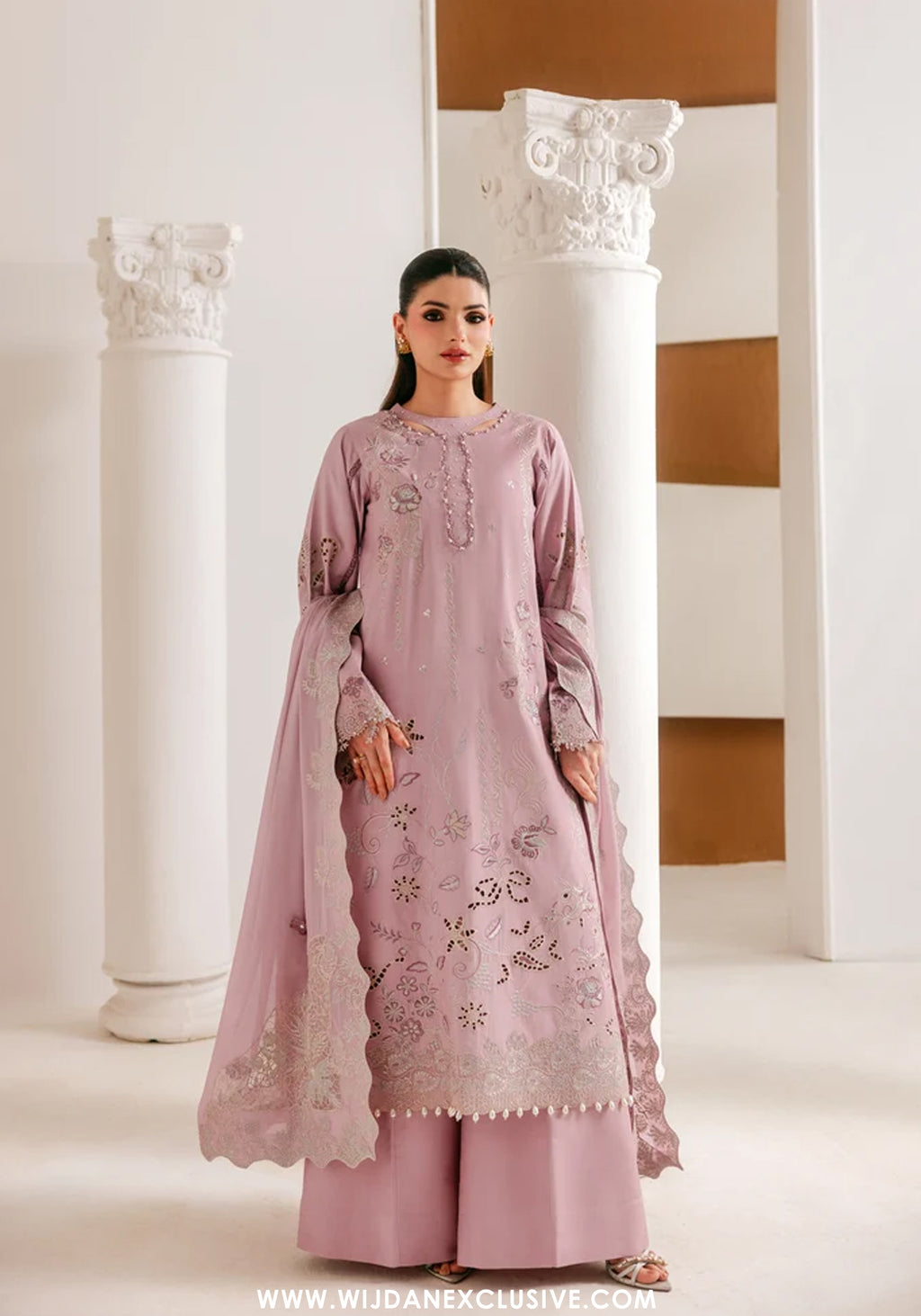 Florent Unstitched Embroidered Luxe Silk Formal Collecttion - 2026 (ROSE MUSE)
