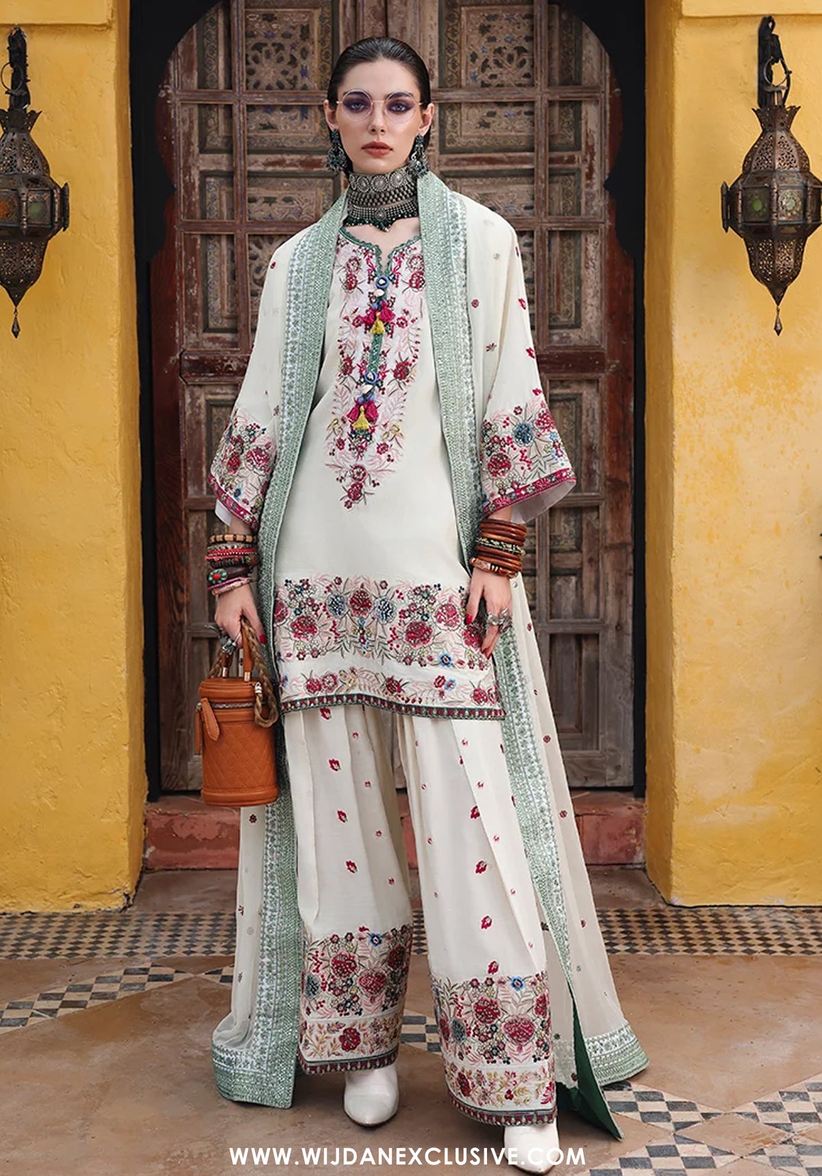 Nuvera by Mushq | Unstitched Embroidered Raw Silk Formal Collection'26 (VIVIENNE ROSE)