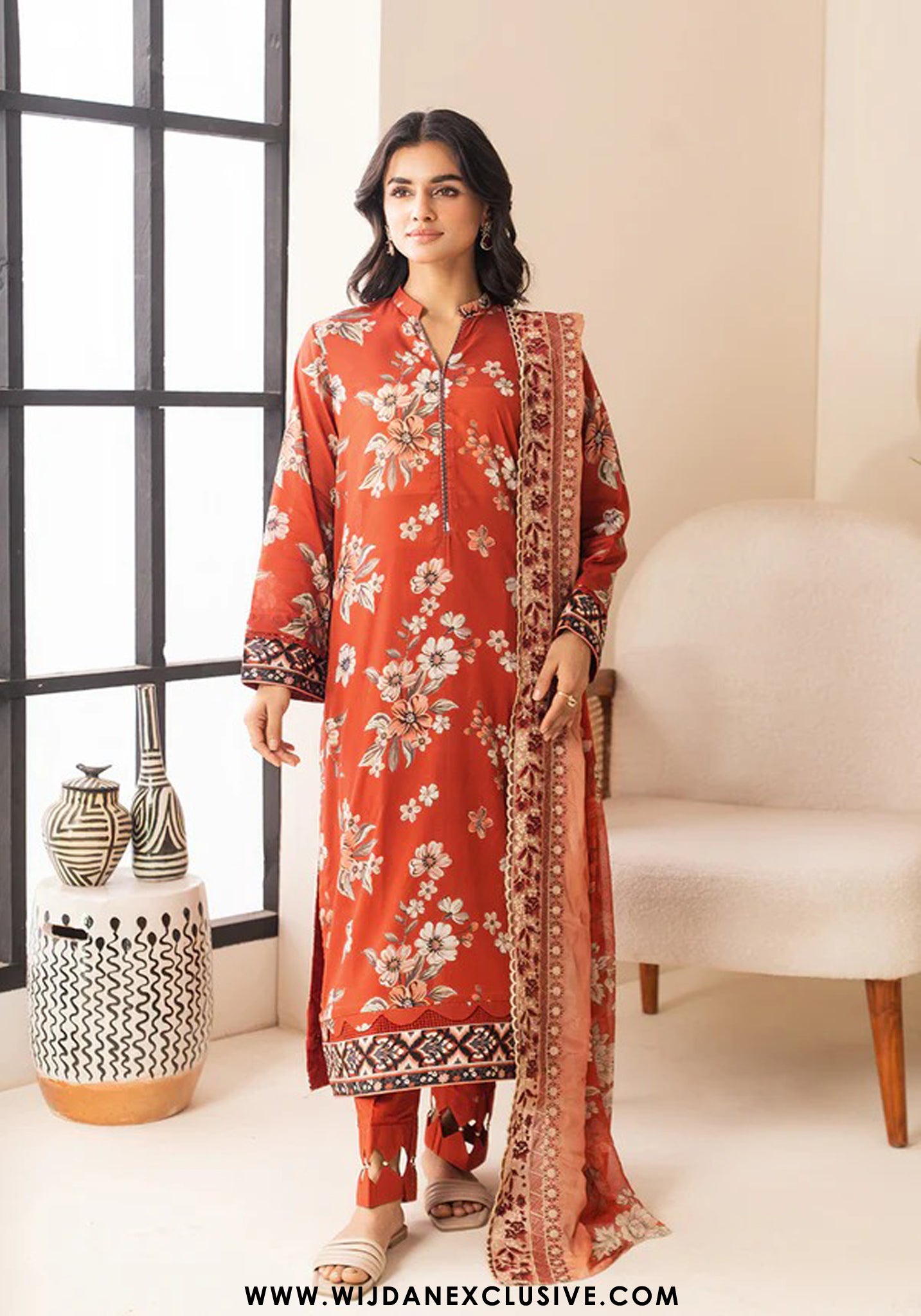 Ehaab Unstitched Printed Lawn Collection D-423