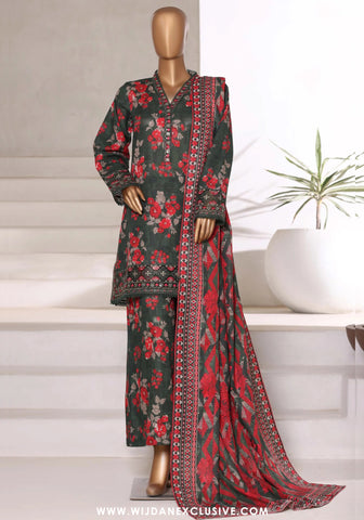 Sadabahar Malika Stitched Embroidered Khaddar Collection - 2025 (GREY)