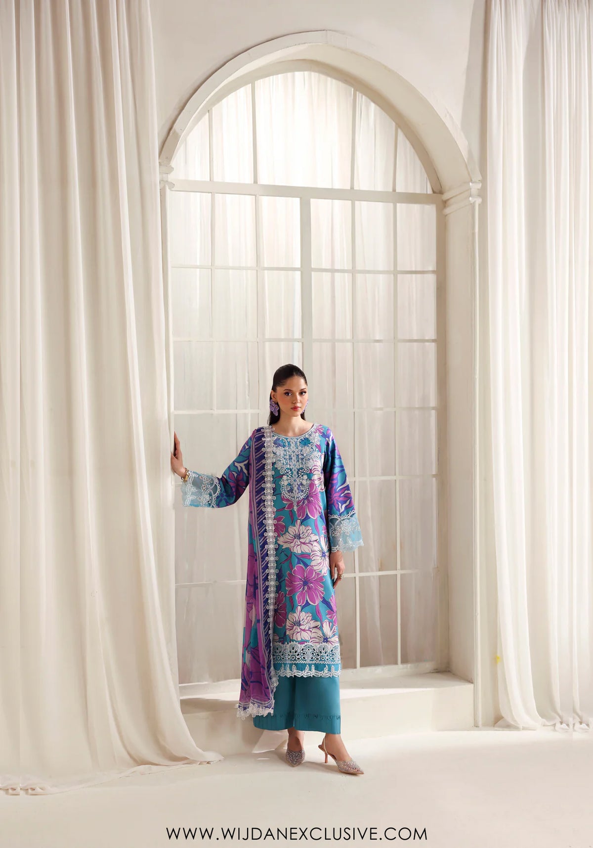 Zyrah by Naqsh | Unstitched Fall Winter Collection - 2025 MULTI BLUE - 00183