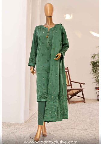 HZ Valencia Embroidered Jacquard 3pc Summer Collection'25 Vol-02 D-07