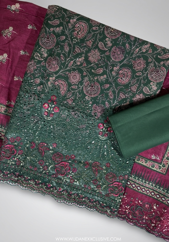 Bin saeed Unstitched Embroidered Vol-02 Collection - 2026 (D-08)