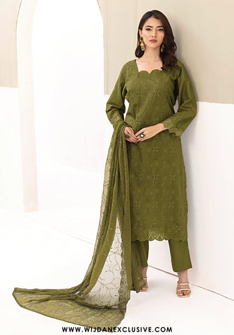 Pari by Wijdan | Unstitched Exclusive Chikankari Embroidered Collection - 2025 D-08