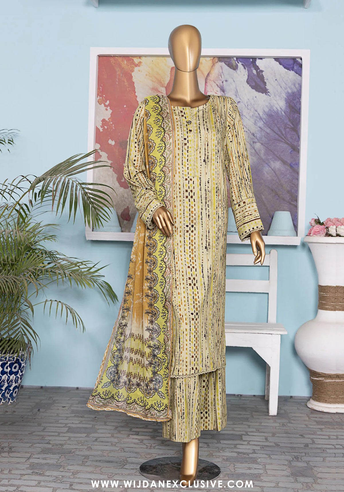 HZ Linen Wintry Unstitched 3PC Printed Collection - 2025 LWP-1309