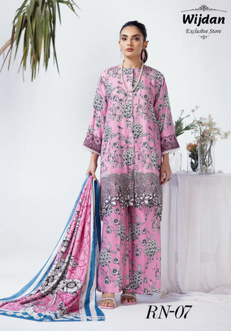 RangNagar Printed Slub Collection'24 Vol-01 by NUR D-07