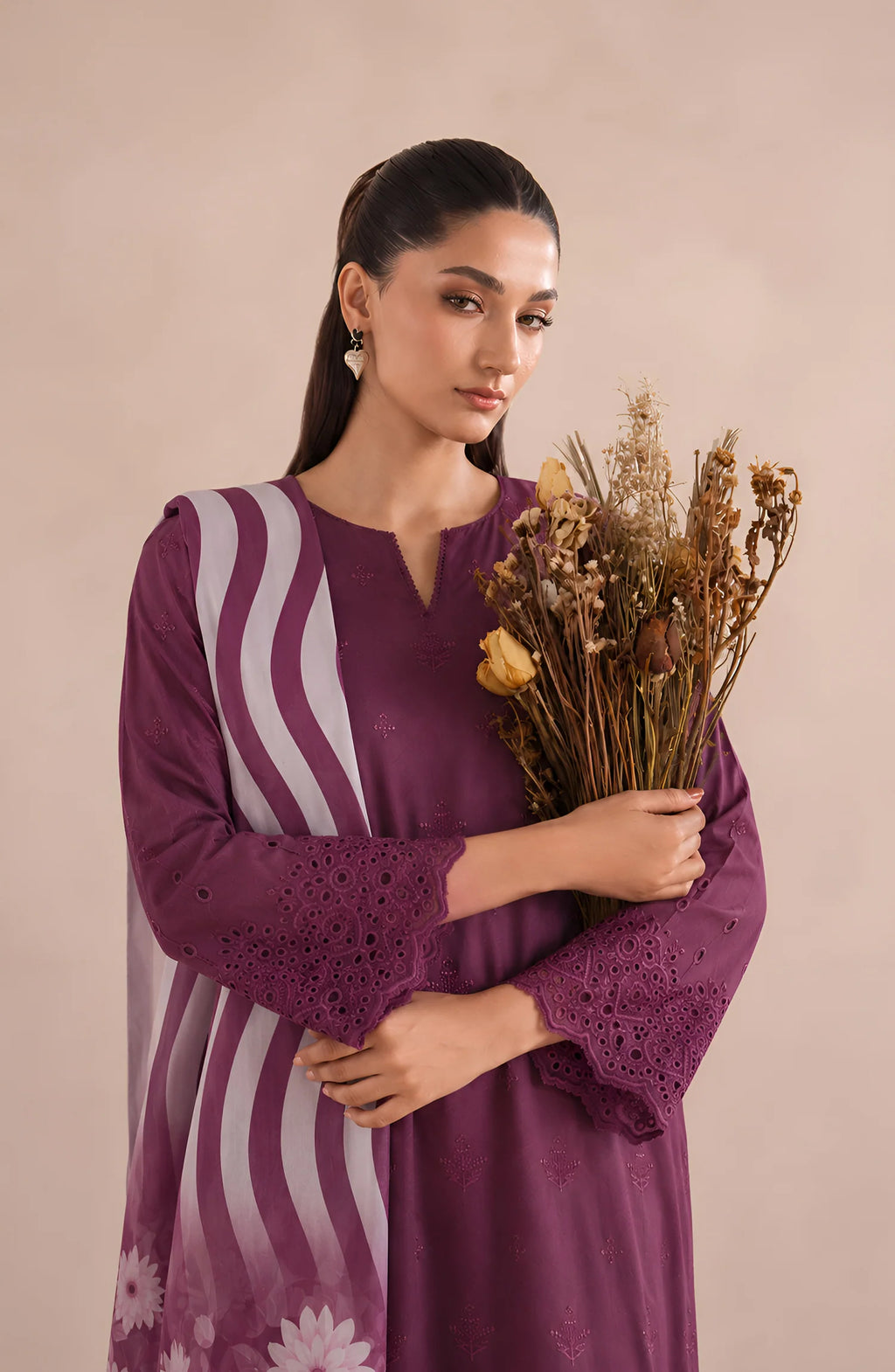 Jeem by  Amna  Khadija | Stitched Chikankari Lawn Collection - 2026 (D-07)