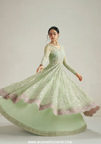 Vera Unstitched Embroidered Festive Formal Collection'26 (Seafoam Green Pishwas Set)