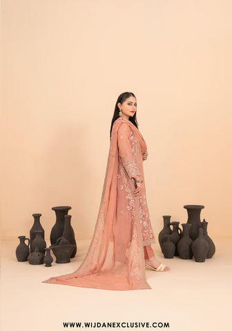 Saiyaara by Tawakkal | Semi-Stitched Fancy Embroidered Chiffon Collection - 2025 D-4233