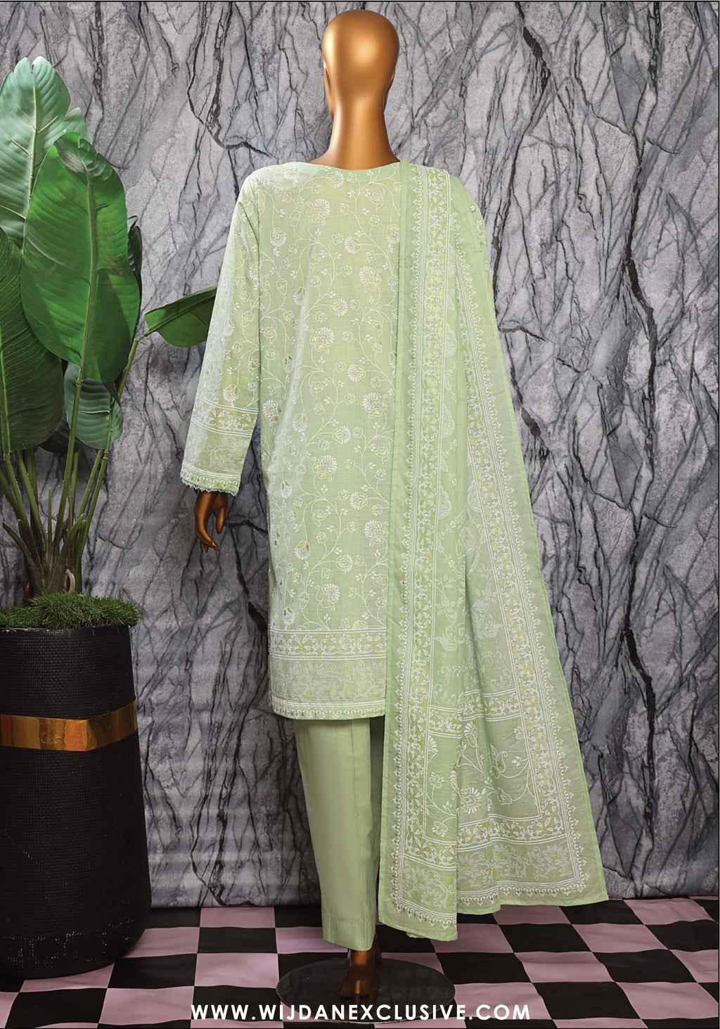 HZ Exclusive Unstitched Mid Summer Embroidered Slub Lawn EMC-33
