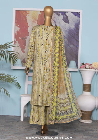 HZ Linen Wintry Unstitched 3PC Printed Collection - 2025 LWP-1309