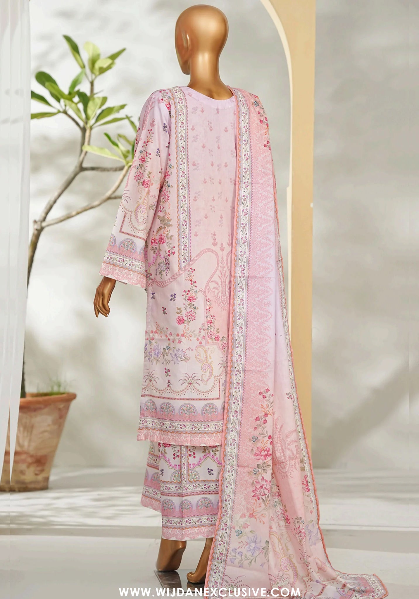 Bin Saeed Stitched Exclusive Printed Lawn Vol-I Collection - 2026 BSE-03-PINK