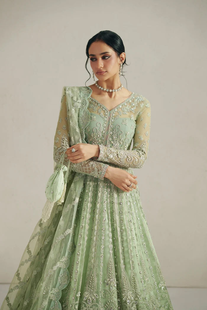 Vera Unstitched Embroidered Festive Formal Collection'26 (Seafoam Green Pishwas Set)