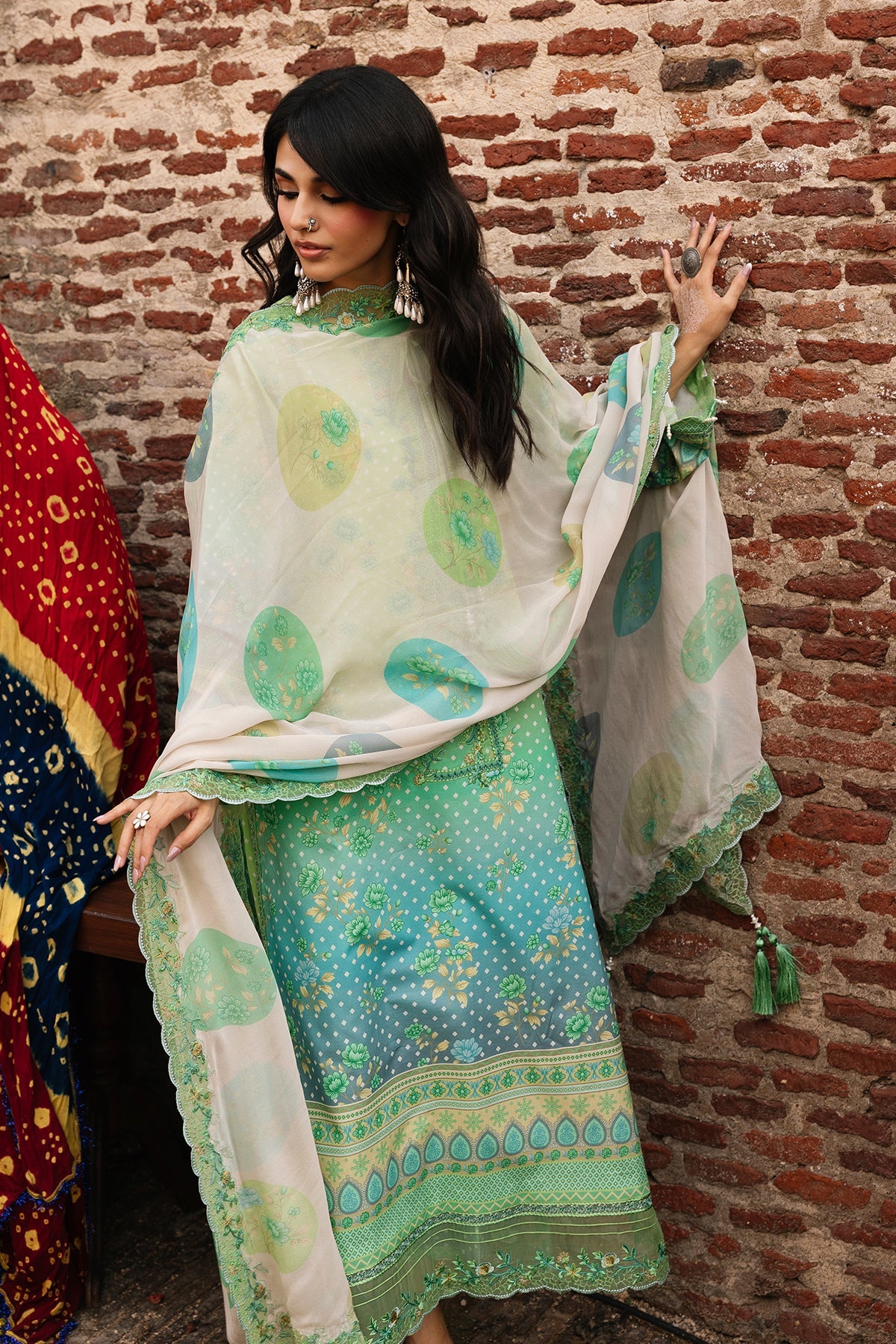 Charizma Chunri Unstitched Embroidered Lawn Vol-01 Collection - 2026 (CHN6-07)