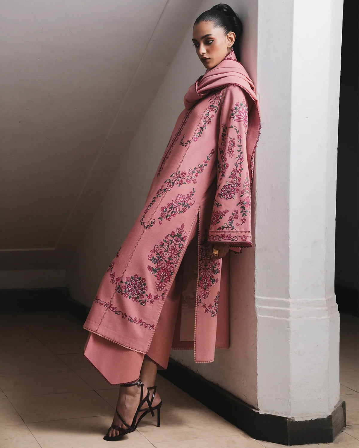 Jugnu by Hussain Rehar | Unstitched Karandi Embroidered Collection - 2026 (DAHLIA)