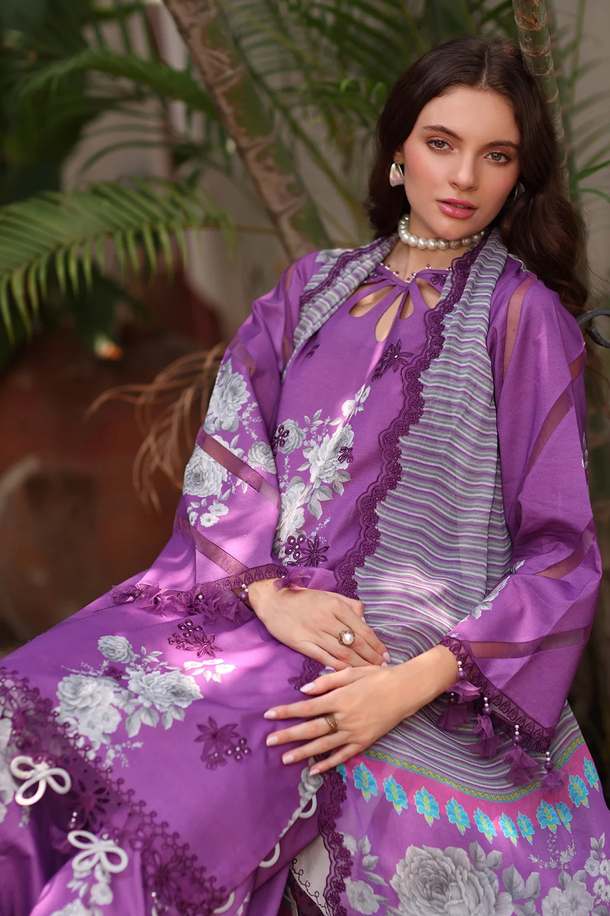 Reem by Charizma | Unstitched Embroidered Lawn Vol-01 Collection - 2026 (RM6- 04)
