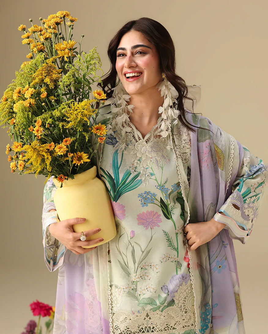 Soleil by Mushq | Unstitched Printed & Embroidered Lawn Collection - 2026 (VANILLA LUSH)