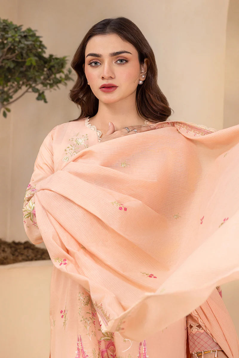 Zellburry Unstitched 3pc Printed & Embroidered Lawn Collection - 2026 (WUS-  0714)