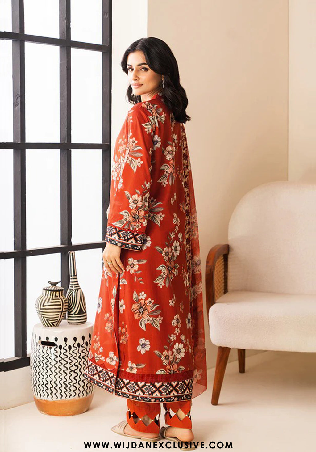 Ehaab Unstitched Printed Lawn Collection D-423