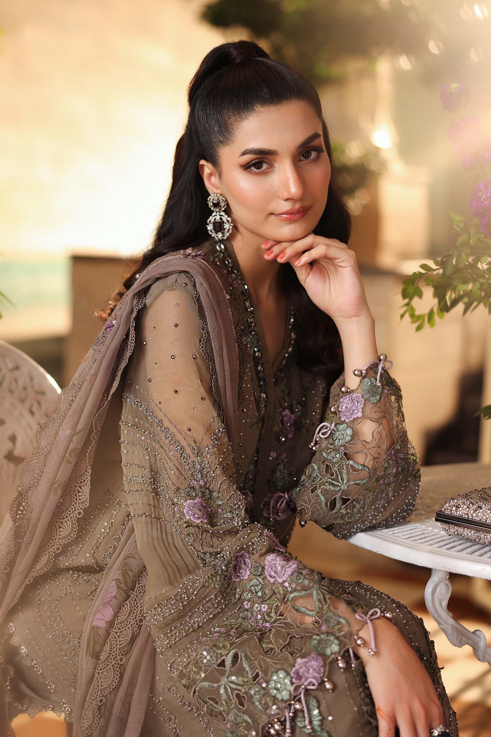 Tea Affair by Maria.B | Unstitched Formal Embroidered Chiffon Collection - 2026 (D-02)
