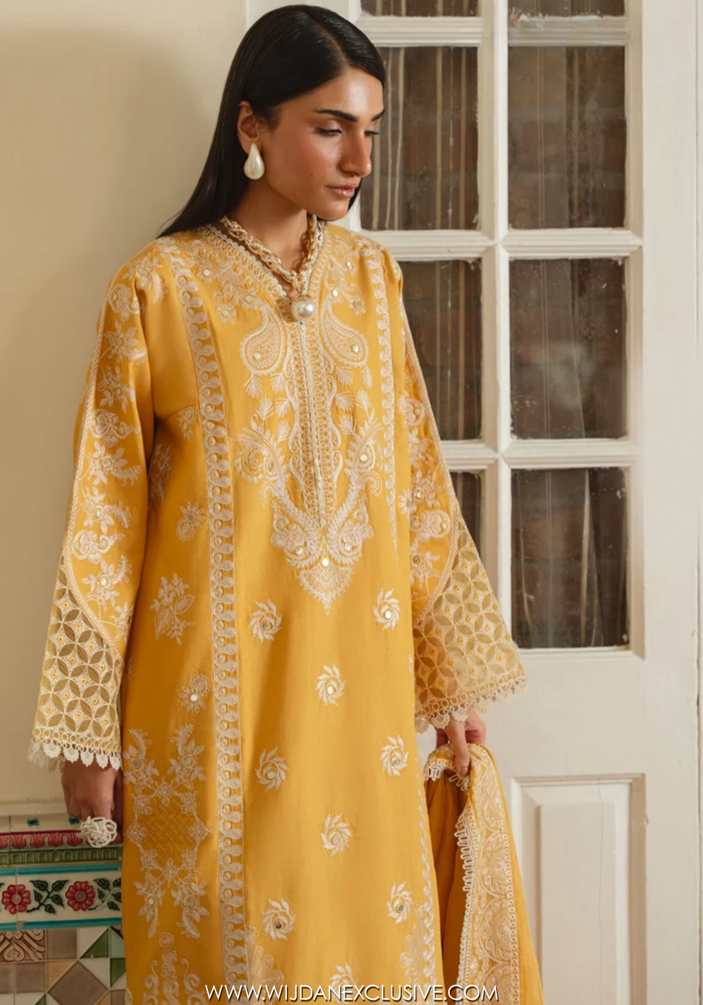 Izel by Marjjan | Unstitched Karandi Embroidered Collection - 2026 (MSK-04-A)
