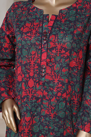 Sadabahar Stitched Printed Cotton Farshi Shalwar Collection - 2025 Vol-02 (Green)