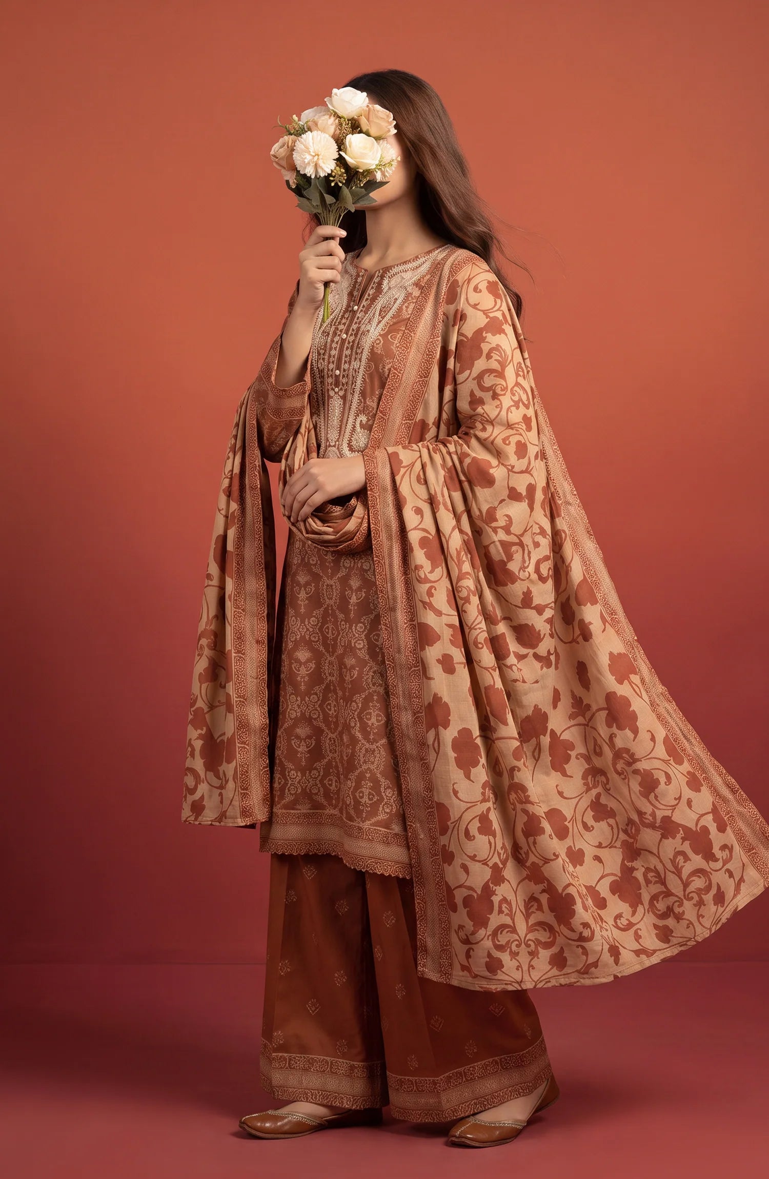 Rang E Bahar by Amna Khadija | Stitched Embroidered Lawn Collection - 2026 (D-07)